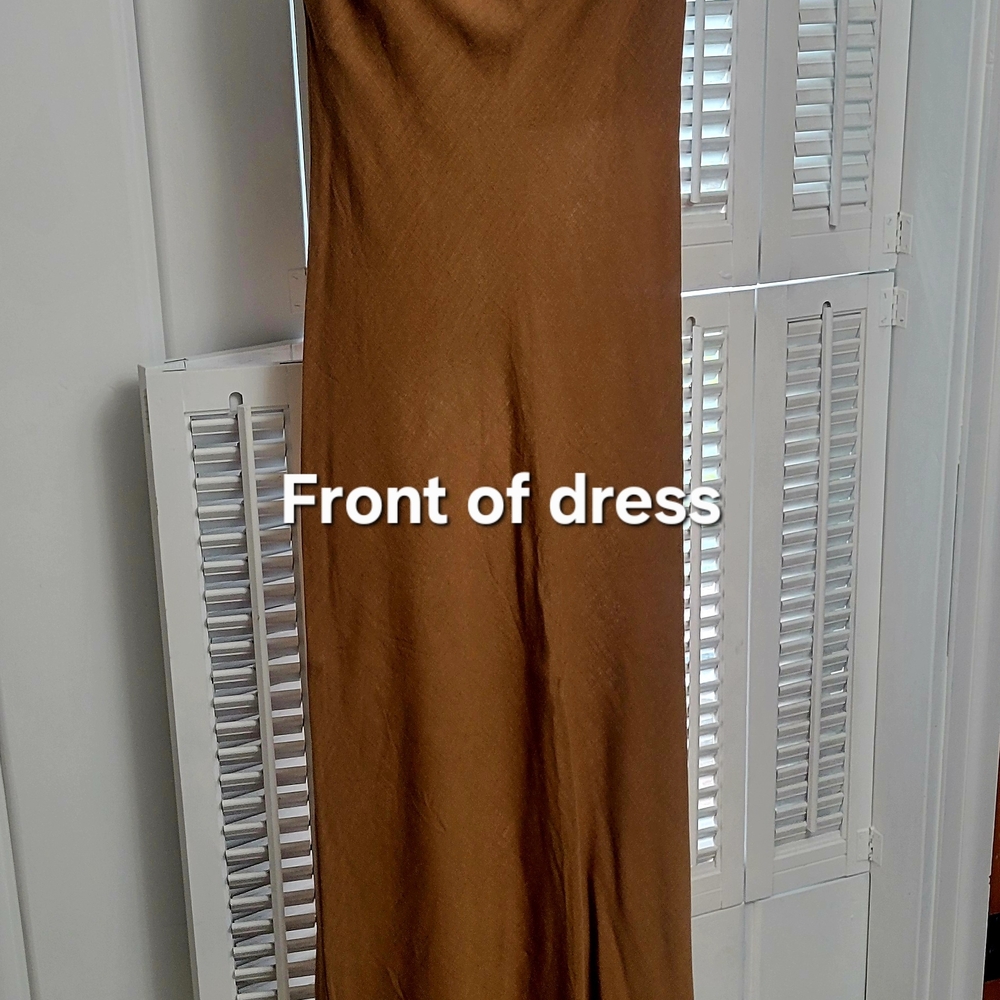 Anthropologie Brown Maxi Dress